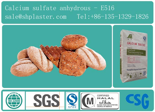 Food Grade Calcium Sulfate Anhydrous for Baking Ingredient