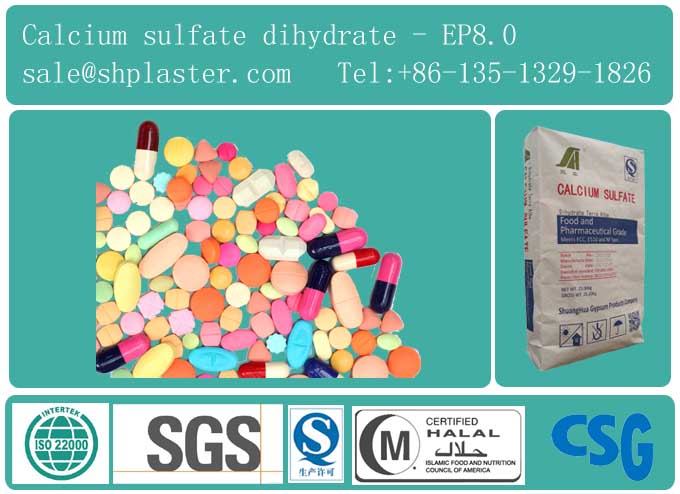 calcium sulfate dihydrate EP10 for pharmaceutical